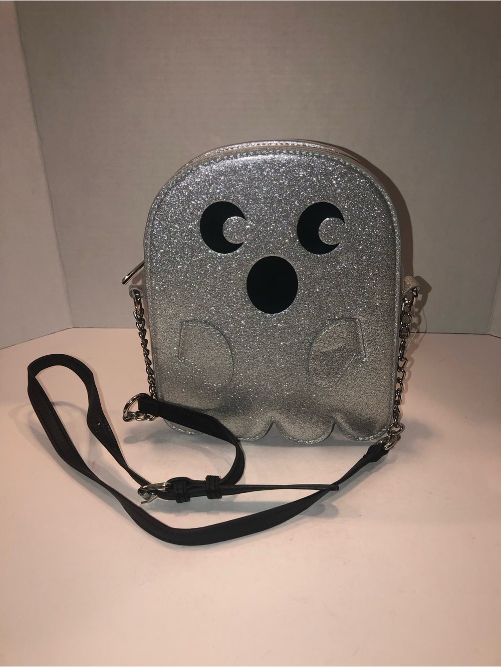 New Mad Engine Sparkly Ghost Crossbody Bag Purse